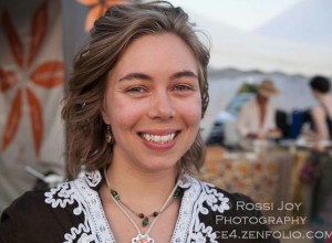Carly Evans at Bhakti Fest with Arize Kombucha, 2013